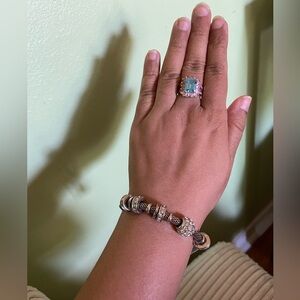 Silver charm bracelet